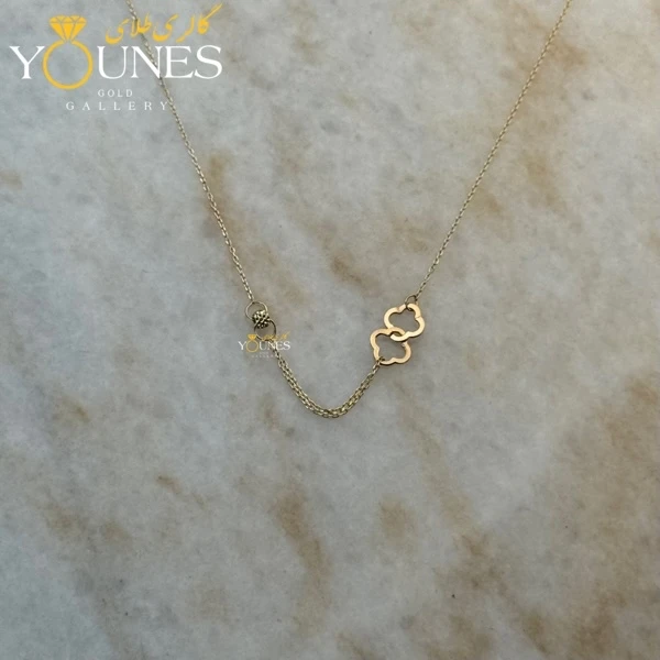 گردنبند طلا ونکلیف حلقه و گوی